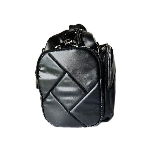 Lug Trolley 2 Crossbody Bag Metallic Black Tote Makeup Crafts Travel Cruise - Picture 10 of 14